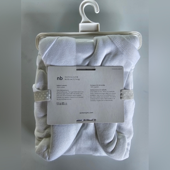 Carter's short sleeve 4pk Newborn bodysuit- white - Picture 2 of 5